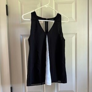 Banana Republic Elegant Black and White Sleeveless Top